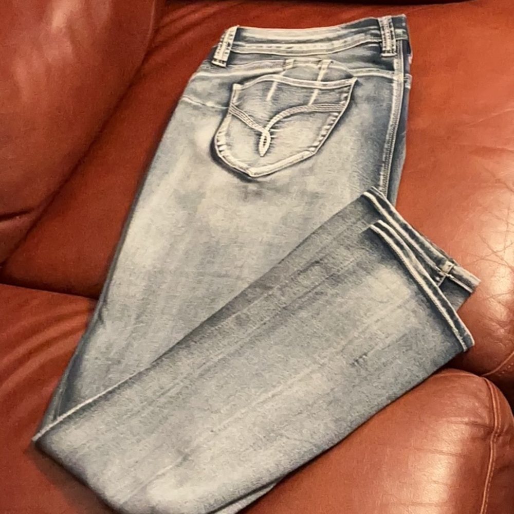 Women's Blue Denim Jeans - Picture 2 of 3